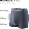 imagewirarpa Mens Underwear Micro Modal Trunks Soft Microfiber Boxer Briefs 4 PackBlackDeep Grey