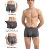 imagewirarpa Mens Underwear Micro Modal Trunks Soft Microfiber Boxer Briefs 4 PackBlackDeep GreyGreyDeep Blue