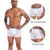imagewirarpa Mens Underwear Micro Modal Trunks Soft Microfiber Boxer Briefs 4 PackWhite