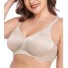 imagewirarpa Womens Bras Wireless Full Coverage Plus Size Minimizer Non Padded Comfort Soft Bra MultipackWbeige1pack