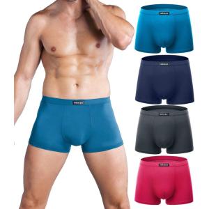 imagewirarpa Mens Breathable Modal Microfiber Trunks Underwear Covered Band MultipackMulti304 Pack