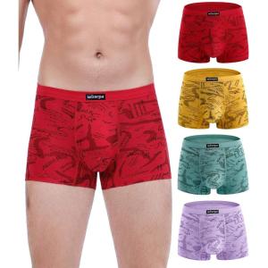 imagewirarpa Mens Breathable Modal Microfiber Trunks Underwear Covered Band MultipackMulticolor204 Pack