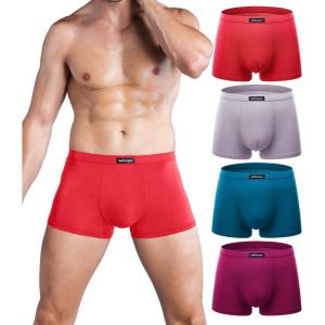 imagewirarpa Mens Breathable Modal Microfiber Trunks Underwear Covered Band MultipackMulticolor284 Pack