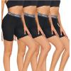imagewirarpa Womens Underwear Modal Boxer Briefs Anti Chafing Boyshorts Panties with Crotch 4 PackBlack