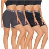 imagewirarpa Womens Underwear Modal Boxer Briefs Anti Chafing Boyshorts Panties with Crotch 4 PackBlackGrey