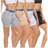 imagewirarpa Womens Underwear Modal Boxer Briefs Anti Chafing Boyshorts Panties with Crotch 4 PackBlackGreyBeigeWhite