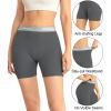 imagewirarpa Womens Boxer Briefs Cotton Underwear Anti Chafing Boy Shorts Panties 55quot Inseam 4 PackBlackDark GrayGreenNude
