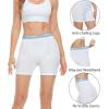 imagewirarpa Womens Boxer Briefs Cotton Underwear Anti Chafing Boy Shorts Panties 55quot Inseam 4 PackBlackWhiteBlueHeather Gray