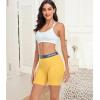 imagewirarpa Womens Boxer Briefs Cotton Underwear Anti Chafing Boy Shorts Panties 55quot Inseam 4 PackLight BlueYellowSky BluePink