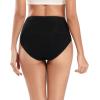 imagewirarpa Womens Cotton Stretch Underwear Briefs Soft Breathable High Waisted Full Coverage Ladies Panties MultipackBlack