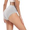 imagewirarpa Womens Cotton Stretch Underwear Briefs Soft Breathable High Waisted Full Coverage Ladies Panties MultipackBlackBeigeGreyVelvet Morning
