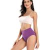 imagewirarpa Womens Cotton Stretch Underwear Briefs Soft Breathable High Waisted Full Coverage Ladies Panties MultipackBlackNavyPurpleShell Pink