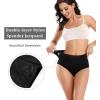 imagewirarpa Womens Cotton Stretch Underwear Briefs Soft Breathable High Waisted Full Coverage Ladies Panties MultipackBlackNavyPurpleShell Pink