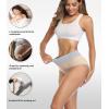 imagewirarpa Womens Cotton Underwear High Waist Stretch Briefs Soft Underpants Ladies Full Coverage Panties 5 PackBeige
