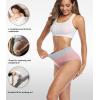 imagewirarpa Womens Cotton Underwear High Waist Stretch Briefs Soft Underpants Ladies Full Coverage Panties 5 PackBlack  Pink  Light Blue  Light Purple  White