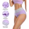 imagewirarpa Womens Cotton Underwear High Waist Stretch Briefs Soft Underpants Ladies Full Coverage Panties 5 PackBlack  Pink  Light Blue  Light Purple  White