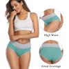 imagewirarpa Womens Cotton Underwear High Waist Stretch Briefs Soft Underpants Ladies Full Coverage Panties 5 PackBlack  Pink  Yellow  Fuschia  Mint