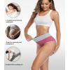 imagewirarpa Womens Cotton Underwear High Waist Stretch Briefs Soft Underpants Ladies Full Coverage Panties 5 PackBlack  Pink  Yellow  Fuschia  Mint