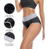 imagewirarpa Womens Cotton Underwear High Waist Stretch Briefs Soft Underpants Ladies Full Coverage Panties 5 PackBlack