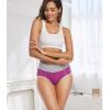 imagewirarpa Womens Cotton Underwear High Waist Stretch Briefs Soft Underpants Ladies Full Coverage Panties 5 PackBlack blue teal purple purplish Red