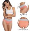 imagewirarpa Womens Cotton Underwear High Waist Stretch Briefs Soft Underpants Ladies Full Coverage Panties 5 PackBlackRed OrangeOrangeRedPink