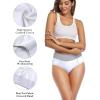 imagewirarpa Womens Cotton Underwear High Waist Stretch Briefs Soft Underpants Ladies Full Coverage Panties 5 PackWhite