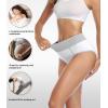 imagewirarpa Womens Cotton Underwear High Waist Stretch Briefs Soft Underpants Ladies Full Coverage Panties 5 PackWhite