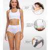 imagewirarpa Womens Cotton Underwear High Waisted Ladies Panties Full Coverage Briefs 4 Pack Regular ampamp Plus SizeBlackApricotRedWhite  Set 11