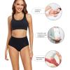 imagewirarpa Womens Cotton Underwear High Waisted Ladies Panties Full Coverage Briefs 4 Pack Regular ampamp Plus SizeBlackBeige  Set 4