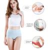 imagewirarpa Womens Cotton Underwear High Waisted Ladies Panties Full Coverage Briefs 4 Pack Regular ampamp Plus SizeBlackBeigeLight BlueLight Pink  Set 1