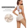 imagewirarpa Womens Cotton Underwear High Waisted Ladies Panties Full Coverage Briefs 4 Pack Regular ampamp Plus SizeBlackBeigeLight BlueLight Pink  Set 1