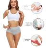 imagewirarpa Womens Cotton Underwear High Waisted Ladies Panties Full Coverage Briefs 4 Pack Regular ampamp Plus SizeHeather Gray  Set 15