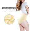 imagewirarpa Womens Cotton Underwear High Waisted Ladies Panties Full Coverage Briefs 4 Pack Regular ampamp Plus SizePastel YellowShell Pink Quartz Pink Lilac  Set 18