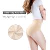 imagewirarpa Womens Modal Underwear Soft High Waist Briefs Ladies Panties 4 Pack Regular ampamp Plus SizeBeige4 Pack