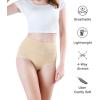 imagewirarpa Womens Modal Underwear Soft High Waist Briefs Ladies Panties 4 Pack Regular ampamp Plus SizeBeige4 Pack