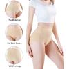 imagewirarpa Womens Modal Underwear Soft High Waist Briefs Ladies Panties 4 Pack Regular ampamp Plus SizeBeige4 Pack