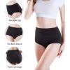 imagewirarpa Womens Modal Underwear Soft High Waist Briefs Ladies Panties 4 Pack Regular ampamp Plus SizeBlack4 Pack