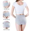 imagewirarpa Womens Modal Underwear Soft High Waist Briefs Ladies Panties 4 Pack Regular ampamp Plus SizeBlackBeigeGreyWhite