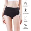 imagewirarpa Womens Modal Underwear Soft High Waist Briefs Ladies Panties 4 Pack Regular ampamp Plus SizeBlackPurpleDark RedBeige