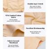 imagewirarpa Womens Underwear Cotton Mid Waisted Ladies Panties Full Coverage Briefs 4 Pack Regular ampamp Plus SizeBeige4 Pack