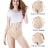 imagewirarpa Womens Underwear Cotton Mid Waisted Ladies Panties Full Coverage Briefs 4 Pack Regular ampamp Plus SizeBeige4 Pack