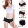 imagewirarpa Womens Underwear Cotton Mid Waisted Ladies Panties Full Coverage Briefs 4 Pack Regular ampamp Plus SizeBlack4 Pack