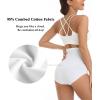 imagewirarpa Womens Underwear Cotton Super High Waisted Briefs Stretch Full Coverage Panties 4 Pack00multicolora3