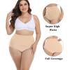 imagewirarpa Womens Underwear Cotton Super High Waisted Briefs Stretch Full Coverage Panties 4 Pack00multicolora3