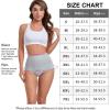 imagewirarpa Womens Underwear Cotton Super High Waisted Briefs Stretch Full Coverage Panties 4 PackGrey