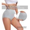 imagewirarpa Womens Underwear Cotton Super High Waisted Briefs Stretch Full Coverage Panties 4 PackGrey