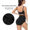 imagewirarpa Womens Underwear Cotton Super High Waisted Briefs Stretch Full Coverage Panties 4 PackMulticolora2