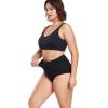 imagewirarpa Womens Underwear High Waisted Ladies Cotton Panties Soft Full Coverage Briefs 5 Pack Regular ampamp Plus Size3black  1blue  1purple5p