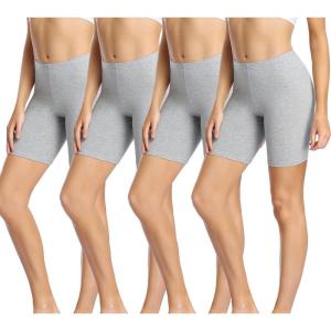 imagewirarpa Womens Cotton Boy Shorts Underwear Anti Chafing Soft Biker Short Plus Boy Shorts Panties 4 PackGrey4 Pack