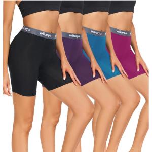 imagewirarpa Womens Underwear Modal Boxer Briefs Anti Chafing Boyshorts Panties with Crotch 4 PackBlackNavyPurpleFuchsia